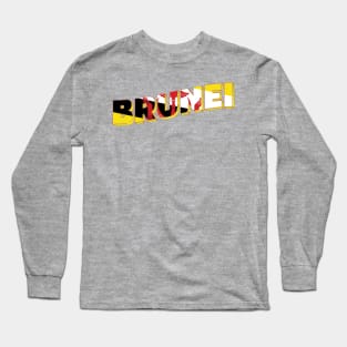 Brunei Vintage style retro souvenir Long Sleeve T-Shirt